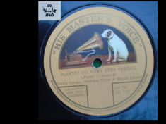 Enrico Caruso disc patefon gramofon His Master&amp;#039;s voice DK 106 stare impecabila! foto