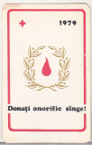 Bnk cld Calendar de buzunar Crucea Rosie 1979