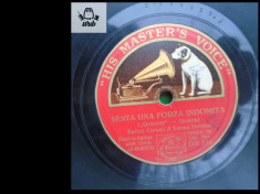 Enrico Caruso disc patefon gramofon His master&amp;#039;s voice DB 616 stare impecabila! foto