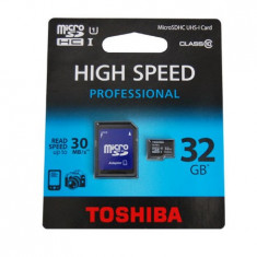 MICRO SD CARD 32GB CLASS 10 CU ADAPTOR TOSHIB foto