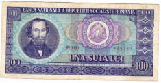 3) Bancnota 100 Lei 1966 portret Balcescu foto