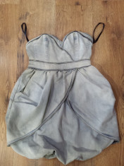 Superba rochie scurta GUESS originala denim vintage fermoare Sz XS foto