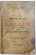 MANUAL PRACTIC DE DESEN TEHNIC METODA INTUITIVA de A. DICEANU si M. SARBU , BRASOV 1945 foto