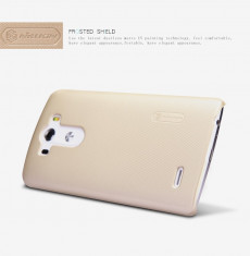 Husa LG G3 D855 Super Frosted + Folie Protectie by Nillkin Gold foto