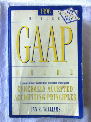 &amp;quot;GAAP GUIDE 1996. Generally Accepted Accounting Principles&amp;quot;, Jan R. Williams foto