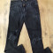 Blugi slim fit dama Pull&amp;Bear denim negru vintage rupturi Sz 26/S