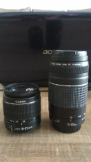 Obiectiv Canon EF 75-300mm f/4-5.6 III + Canon EF-S 18-55mm ... foto