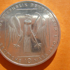 MONEDA 10 MARK, MARCI 1990 ARGINT