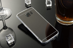 Husa Samsung Galaxy S4 i9500 TPU Ultra Thin Mirror Black foto