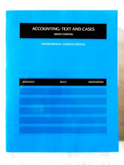 &amp;quot;ACCOUNTING TEXT AND CASES. International Student Edition&amp;quot;, R. Anthony, 1995 foto