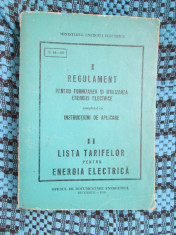 REGULAMENT PENTRU FURNIZAREA SI UTILIZAREA ENERGIEI ELECTRICE (1970) foto