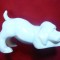 Bibelou portelan alb - Caine , Suedia, L= 11,5 cm