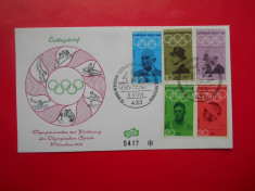 HOPCT PLIC S 492 GERMANIA JOCURILE OLIMPICE 1968-1972 -FDC foto