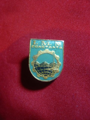 Insigna IMN Constanta, metal si email , h= 2,1 cm foto