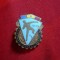 Insigna a IIa Spartakiada a Tineretului 1957 ,metal si email , L=2,1 cm
