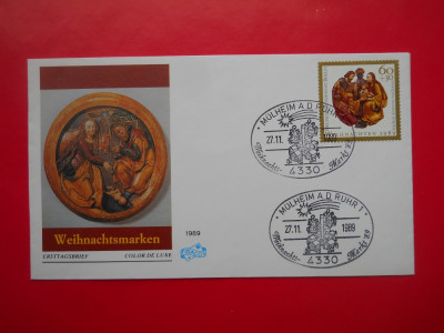 HOPCT PLIC S 479 GERMANIA CRACIUN 1989 -FDC foto