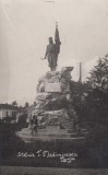 ROMANIA OLTENIA TARGU- JIU STATUIA TUDOR VLADIMIRESCU , FOTO AGFA, Necirculata, Fotografie