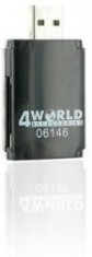 Cititor carduri flash 4World, USB 2.0 ALL-in-ONE MS/M2/SD/microSD/MMC PenDrive foto