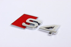 Emblema sigla Audi A4 S-line crom 3D pentru spate Sline S4 foto
