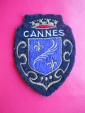 HOPCT EMBLEMA FRANTA CANNES D= 70/55 MM-MATERIAL TEXTIL