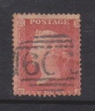ANGLIA, 1855, ONE PENNY - rosu, dantelat, stampilat