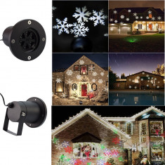 Proiector LED RGB fulgi de zapada, 4W, metalic, pentru exterior foto