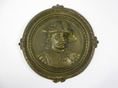c Emblema veche de alama cu portret de personaj renascentist