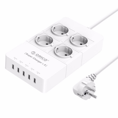 Prelungitor 4 prize + Incarcator (iphone, iPad, samsung) 5 port 5v 2,4A/port 40W foto