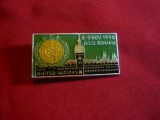 Insigna Iasi 1990 - Congres Natiunile Unite ECE , metal, email , h=4 cm