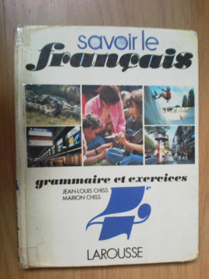 e0c Francais - grammaire et exercices / Jean Louis Chiss foto