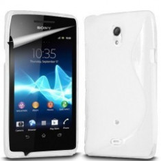 Husa SONY XPERIA T Lt30P TPU S-LINE Alba foto