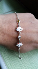 Bratara argint 925 Hello Kitty pentru copii foto