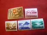 Serie Confederatia Helvetica Ziua Nationala Elvetia 1952 , 5 valori, Nestampilat