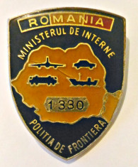 INSIGNA POLITIA DE FRONTIERA ANII 1990 GRANICERI MINISTERUL DE INTERNE MI foto