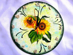 ceas de perete cu floarea soarelui 28092 foto