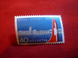 Serie - Aviatie -Zbor Zurich Kloten - Elvetia 1953 , 1 valoare, Nestampilat