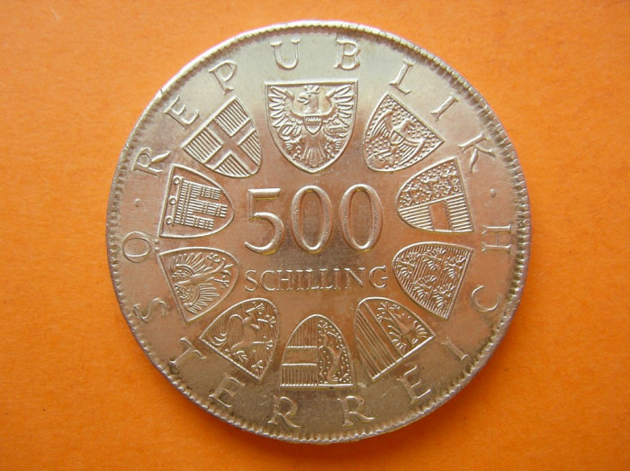 500 SCHILLING SILINGI 1880-1980 ARGINT