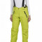 Pantaloni ski, snowboard pentru femei, marime 40, cu bretele detasabile, Fifty Five, verde, ID435