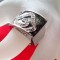 Inel placat cu aur alb 18k si cristale Swarovski- marimea 7,17 mm/ 55mm