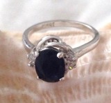 Inel placat cu aur alb 18k si Swarovski- marimea 7,17 mm/ 55mm