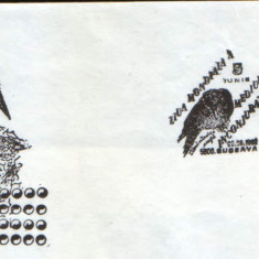 Romania-1992-Plic oc.-Ziua Mondiala a mediului 5 Iunie - Ciocanitoarea neagra