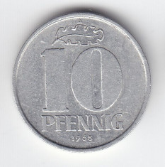 10 pfennig 1965 DDR Germania foto