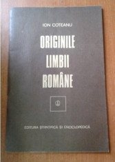 Originile limbii romane / Ion Coteanu foto