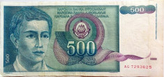 Bancnota 500 Dinari / Dinara - Yugoslavia, anul 1990 *cod 266 foto