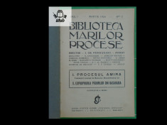 Biblioteca Marilor Procese Anul I martie 1924 nr 3 Procesul Amira foto