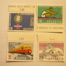Serie Aniversari Elvetia 1962 , 4 valori
