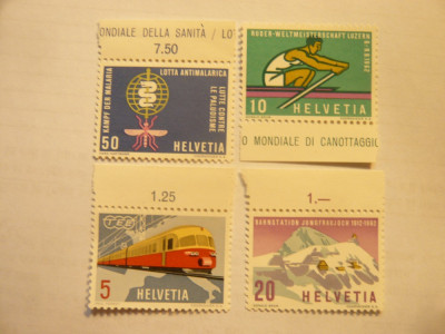 Serie Aniversari Elvetia 1962 , 4 valori foto