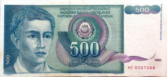 Bancnota 500 Dinari / Dinara - Yugoslavia, anul 1990 *cod 270 a.UNC foto