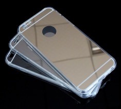 Husa iPhone 5 5S SE TPU Ultra Thin Mirror Silver foto