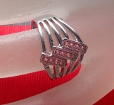 REDUCERE-Inel inox Placat cu aur alb 18k si Swarovski marimea 9,19 mm/ 60mm